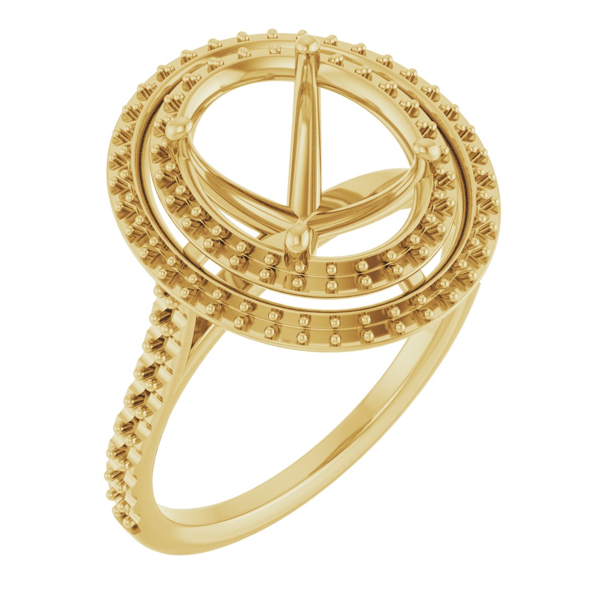 Double Halo-Style Engagement Ring