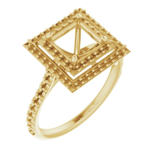 Double Halo-Style Engagement Ring