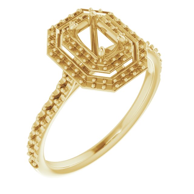 Double Halo-Style Engagement Ring