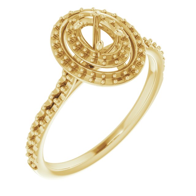 Double Halo-Style Engagement Ring