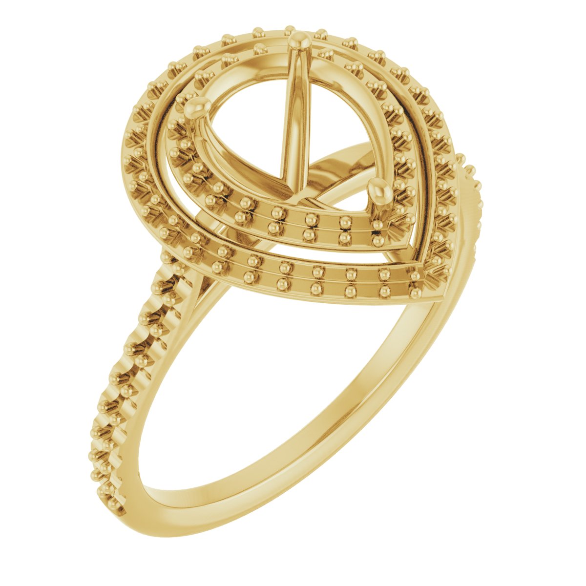 Double Halo-Style Engagement Ring