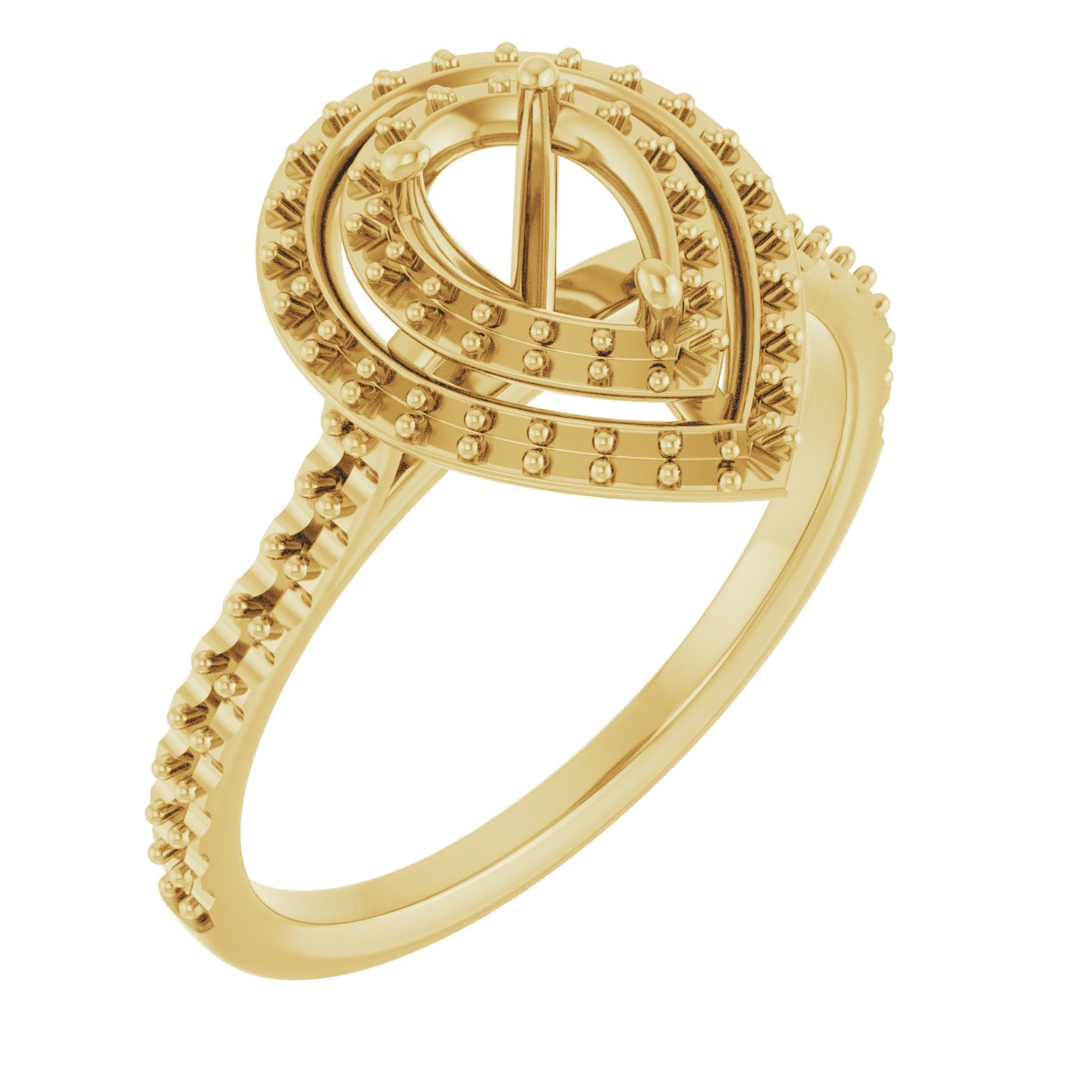 Double Halo-Style Engagement Ring
