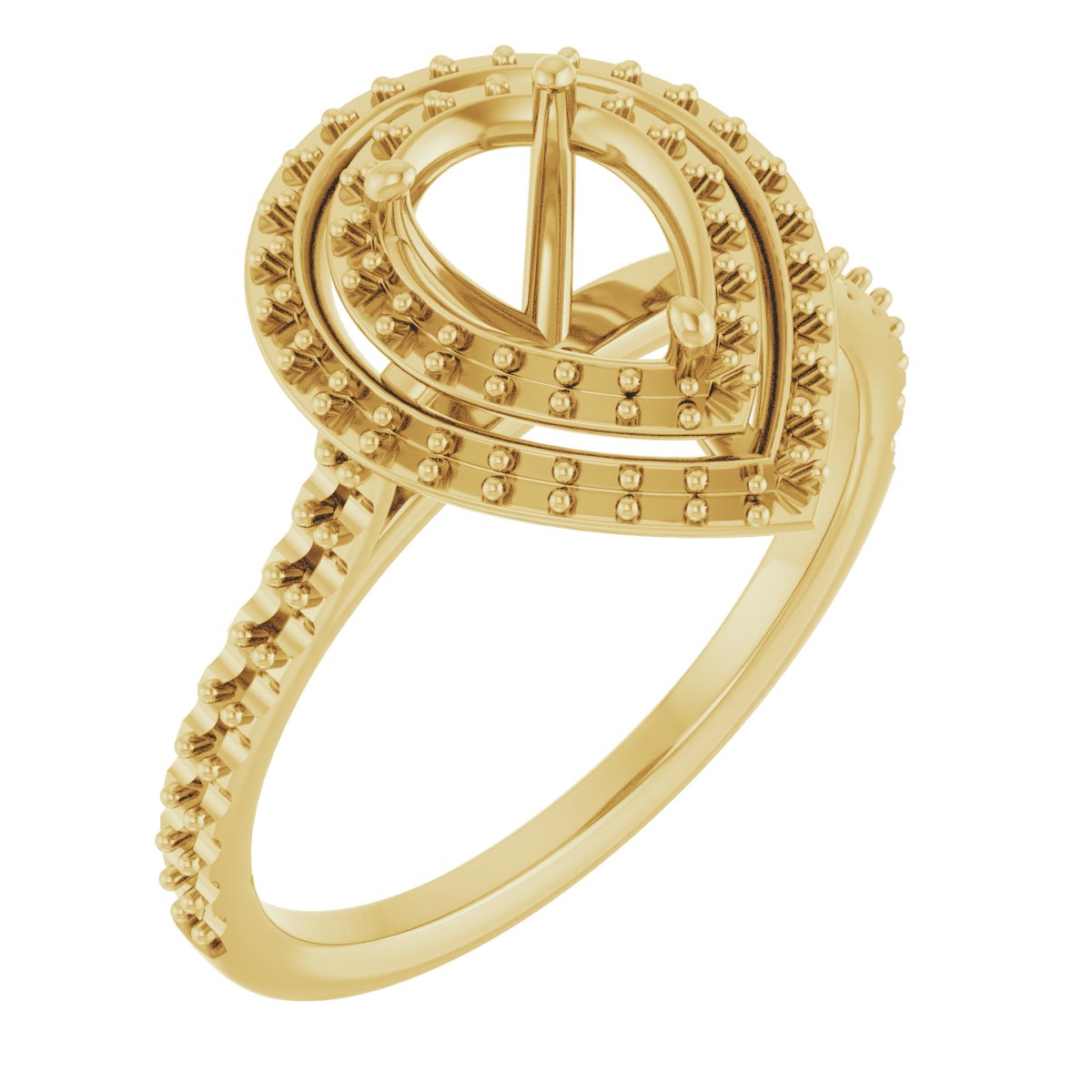 Double Halo-Style Engagement Ring