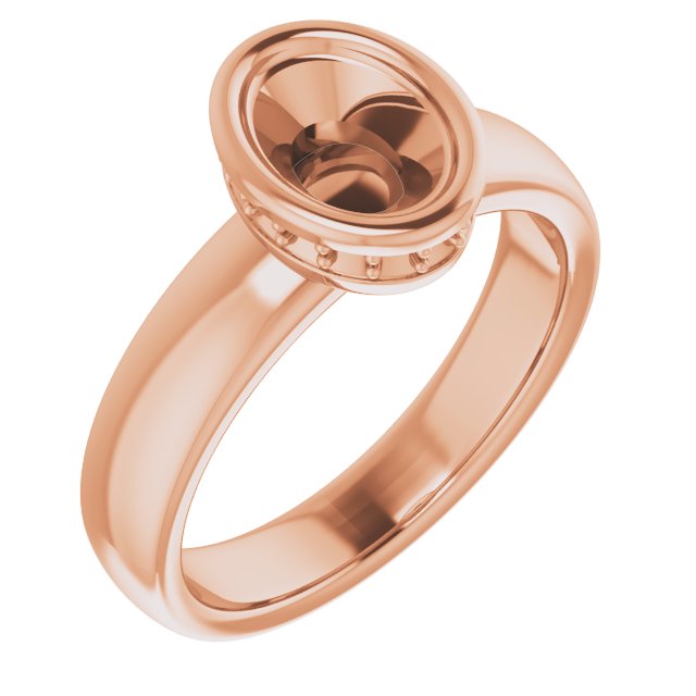 Bezel-Set Hidden Halo-Style Engagement Ring
