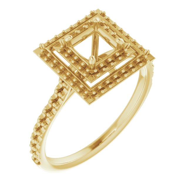 Double Halo-Style Engagement Ring