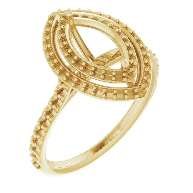 Double Halo-Style Engagement Ring