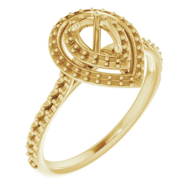 Double Halo-Style Engagement Ring