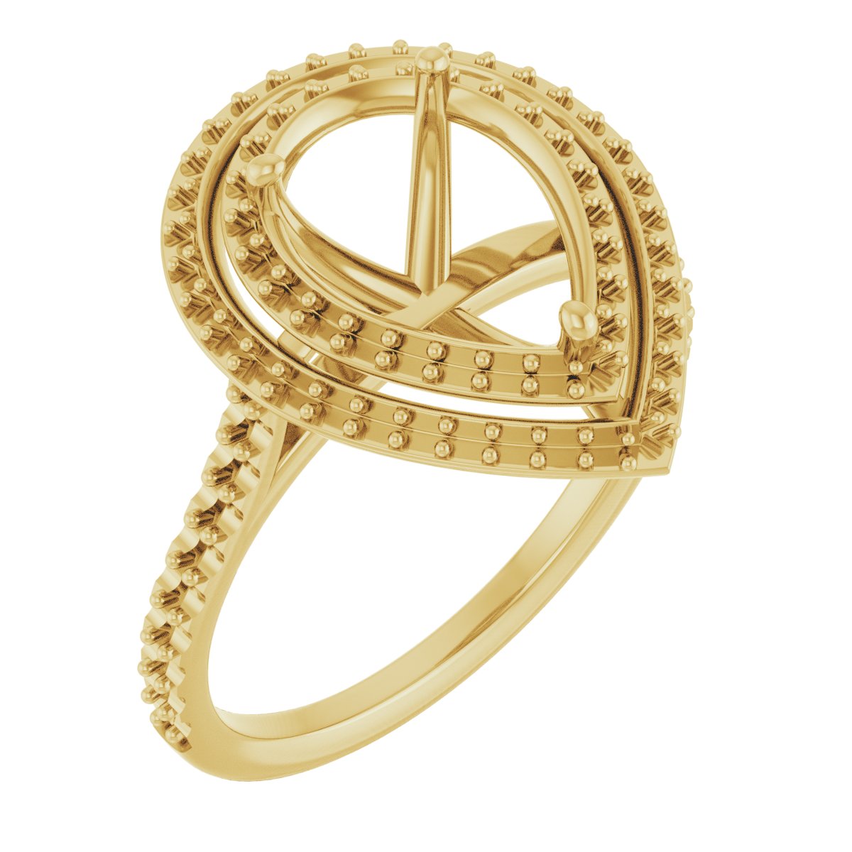 Double Halo-Style Engagement Ring