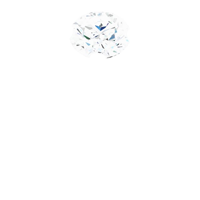 14K White 6.5 mm Round Forever One Created Moissanite Ring Ref 12886751