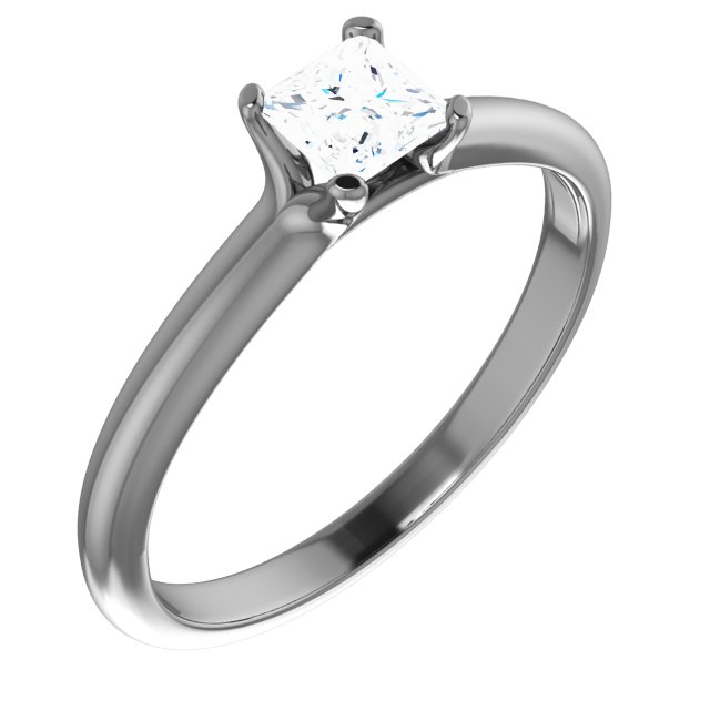 Continuum Sterling Silver 3/8 CT Natural Diamond Engagement Ring