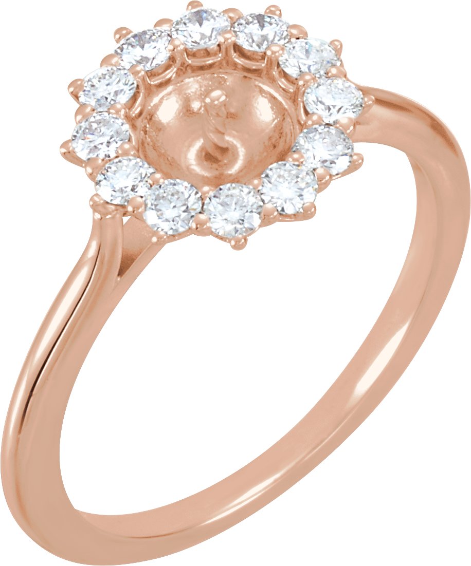 Halo-Style Pearl Ring