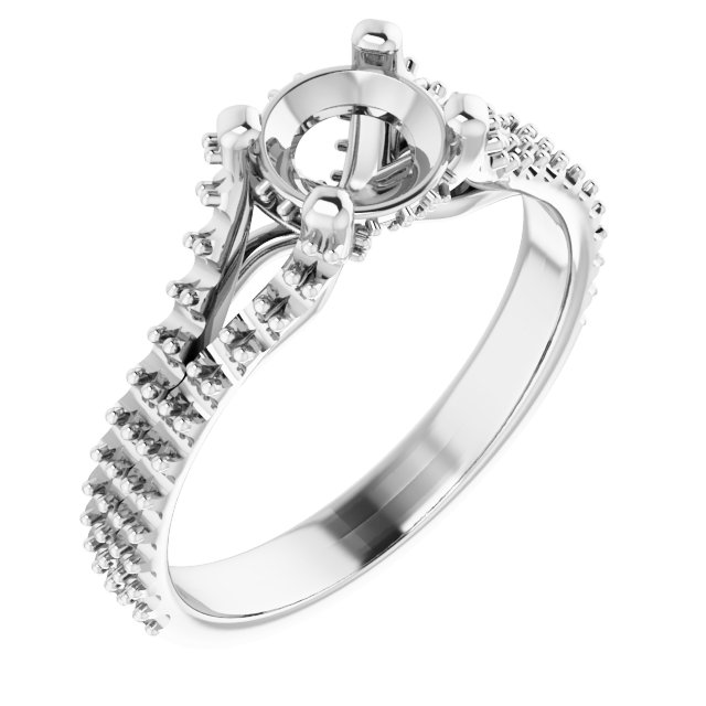Accented Cathedral Engagement Ring