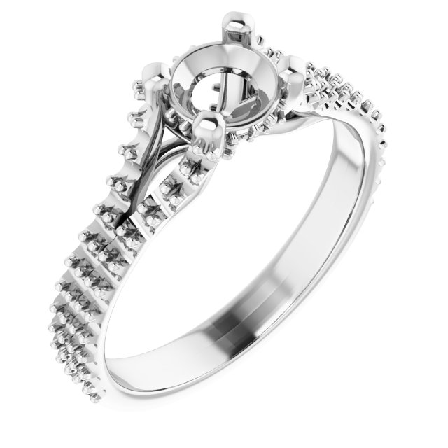 Accented Cathedral Engagement Ring