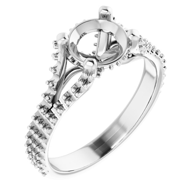 Accented Cathedral Engagement Ring