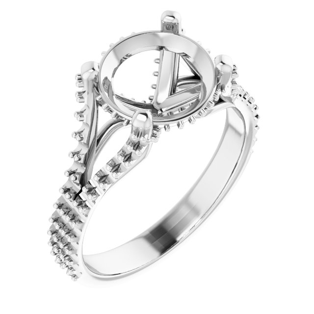 Accented Cathedral Engagement Ring