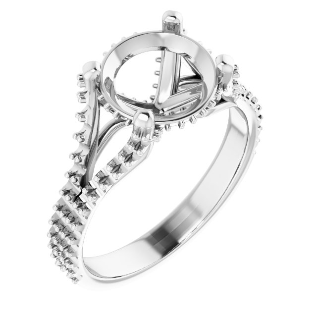 Accented Cathedral Engagement Ring