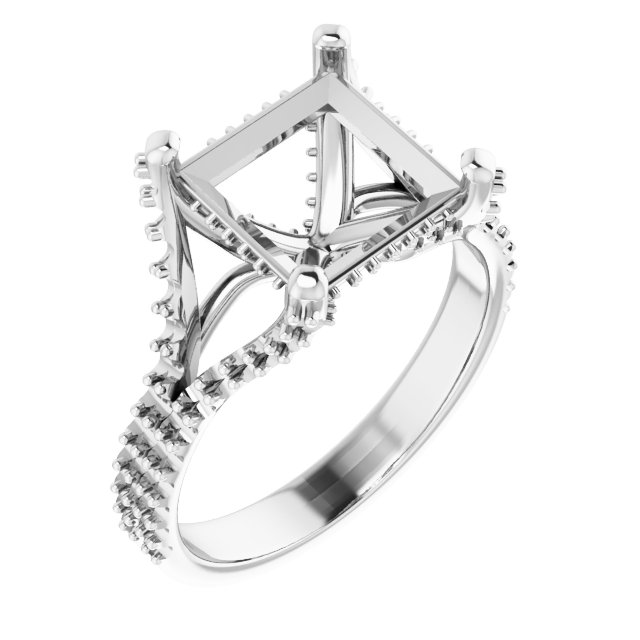 Accented Cathedral Engagement Ring