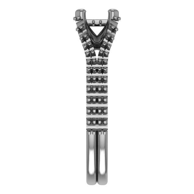 10 mm Square Engagement Ring Mounting view 4