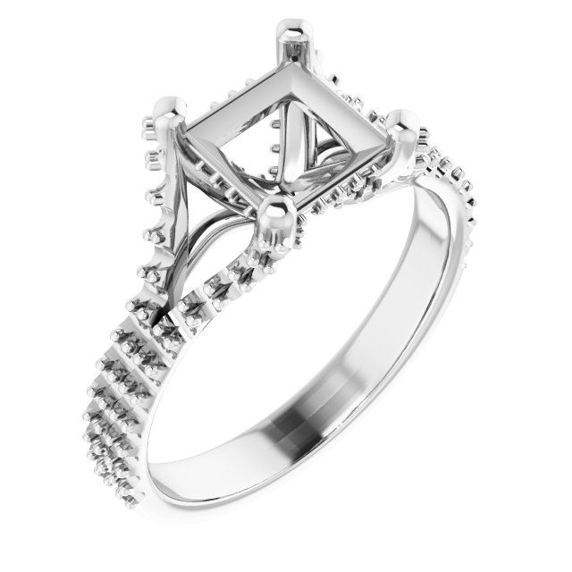 Accented Cathedral Engagement Ring