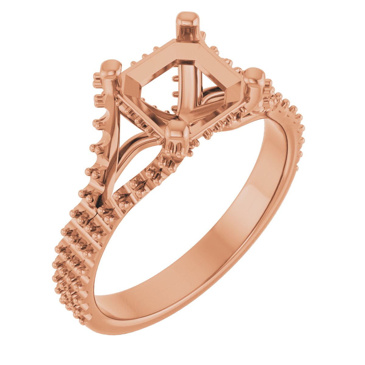 Accented Cathedral Engagement Ring