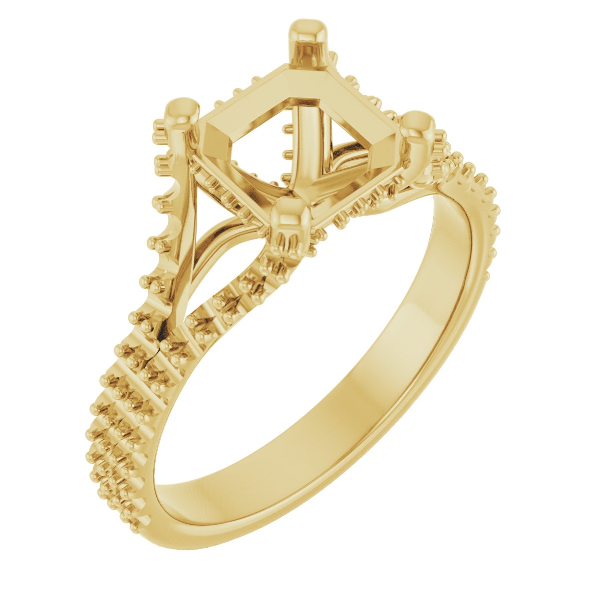 Accented Cathedral Engagement Ring