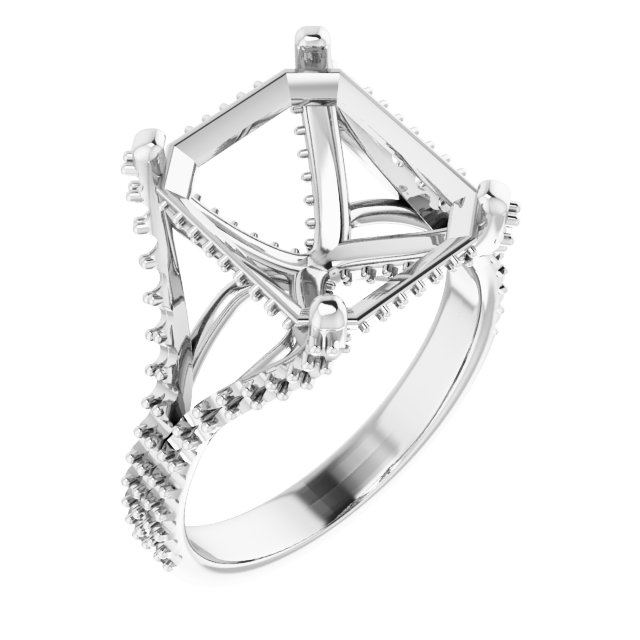 Accented Cathedral Engagement Ring