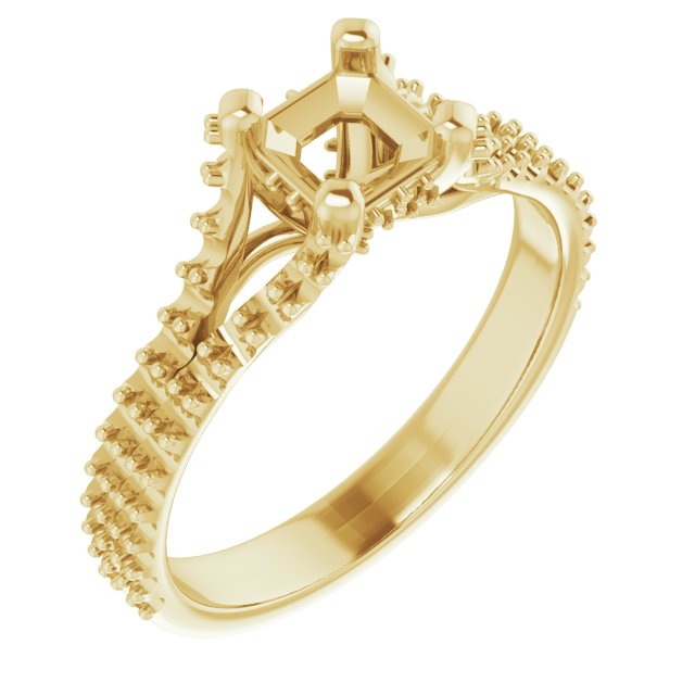 Accented Cathedral Engagement Ring