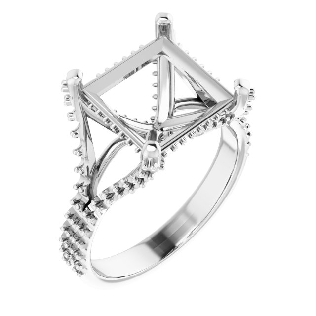 Accented Cathedral Engagement Ring