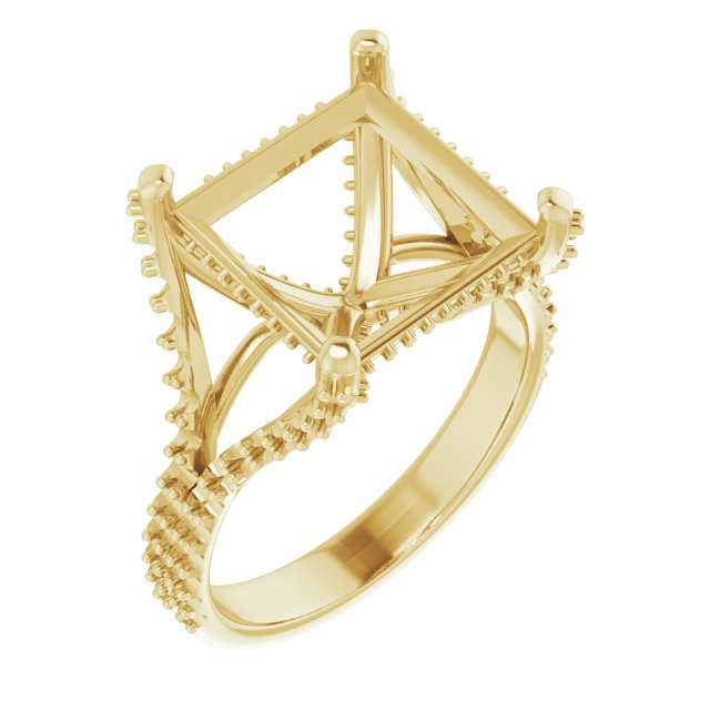 Accented Cathedral Engagement Ring