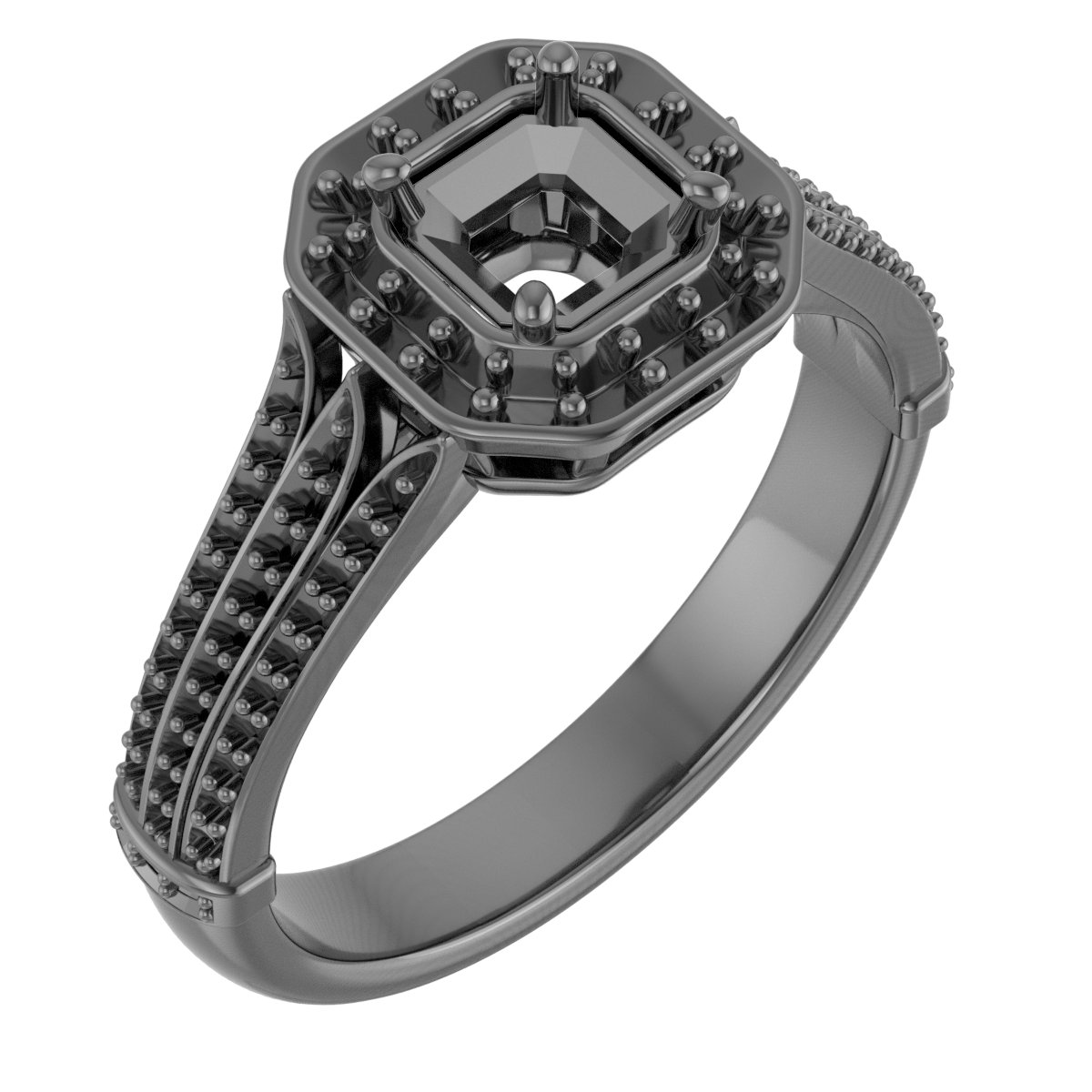 15 mm Round Engagement Ring Mounting