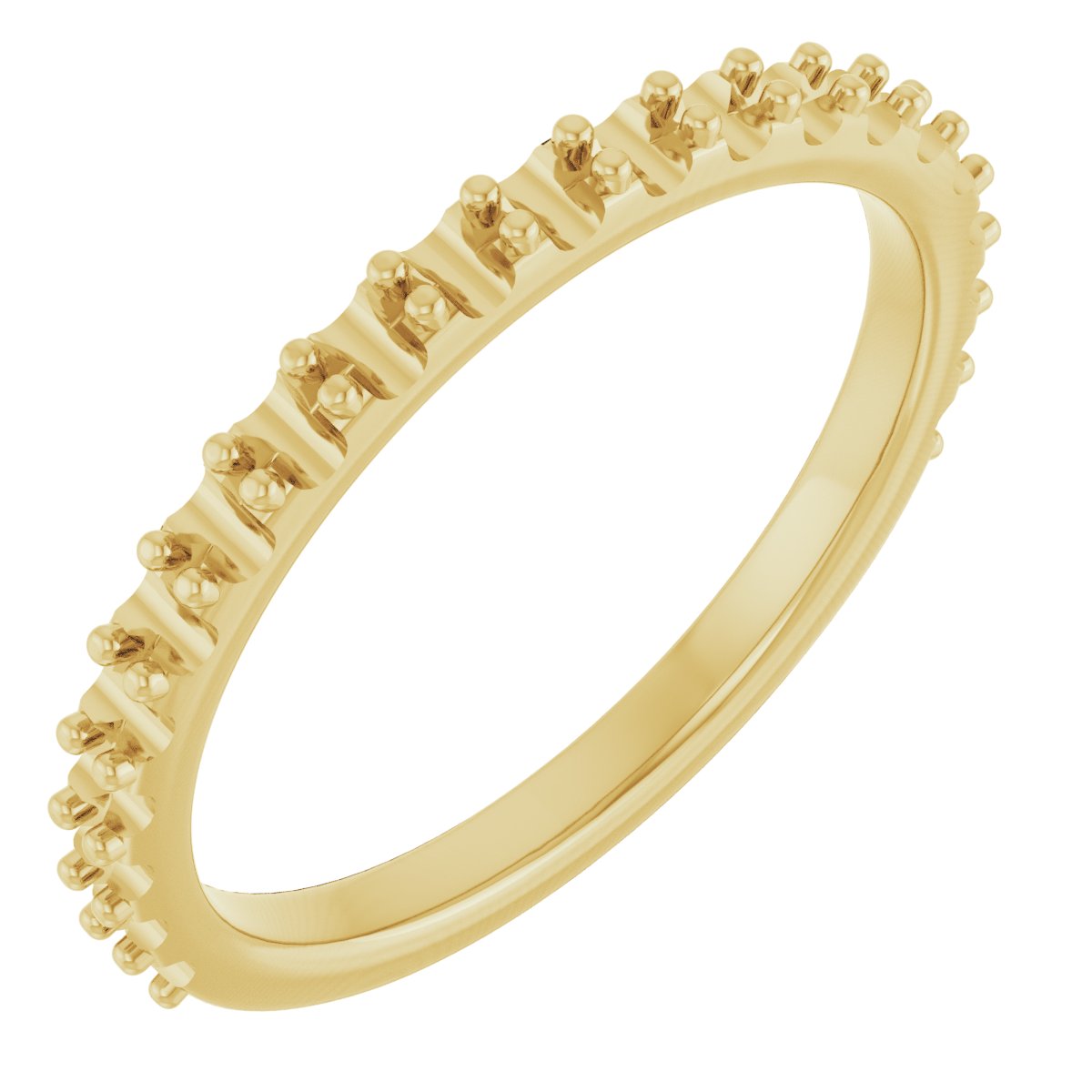 14K Yellow 3/8 CTW Natural Diamond Band for 6 mm Cushion Ring