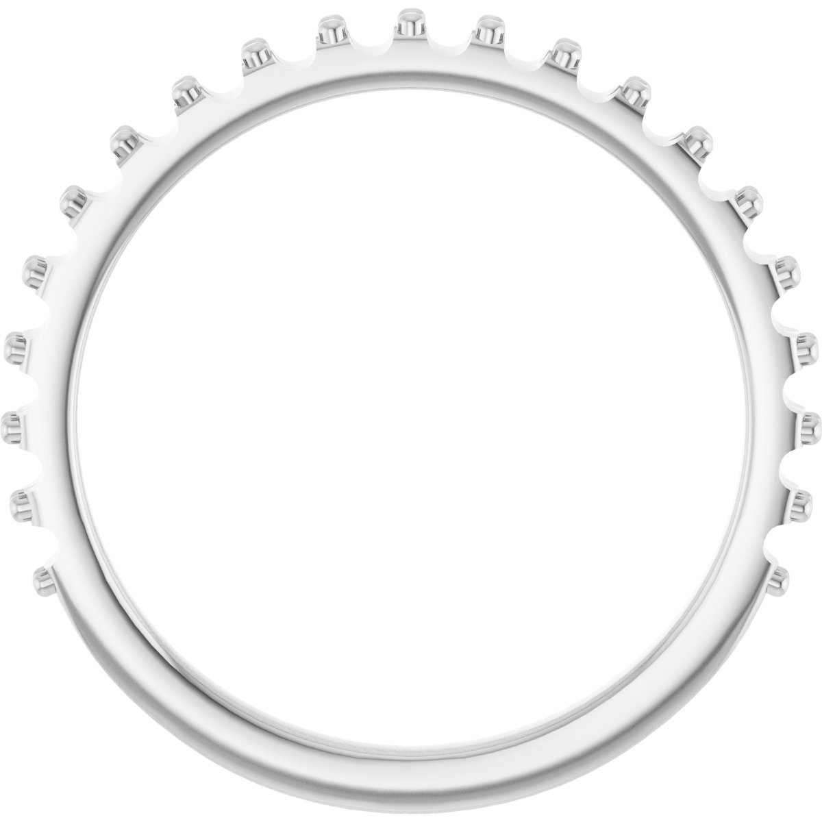 Band Mounting for 6x4 mm Emerald Ring view 2