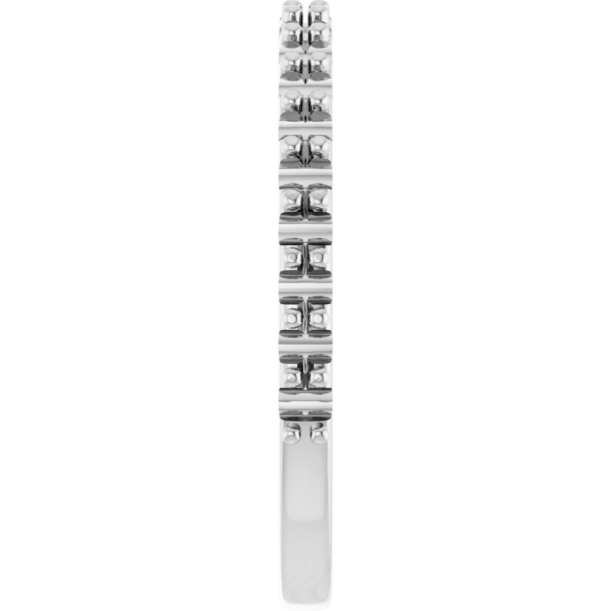 Band Mounting for 6x4 mm Emerald Ring view 4