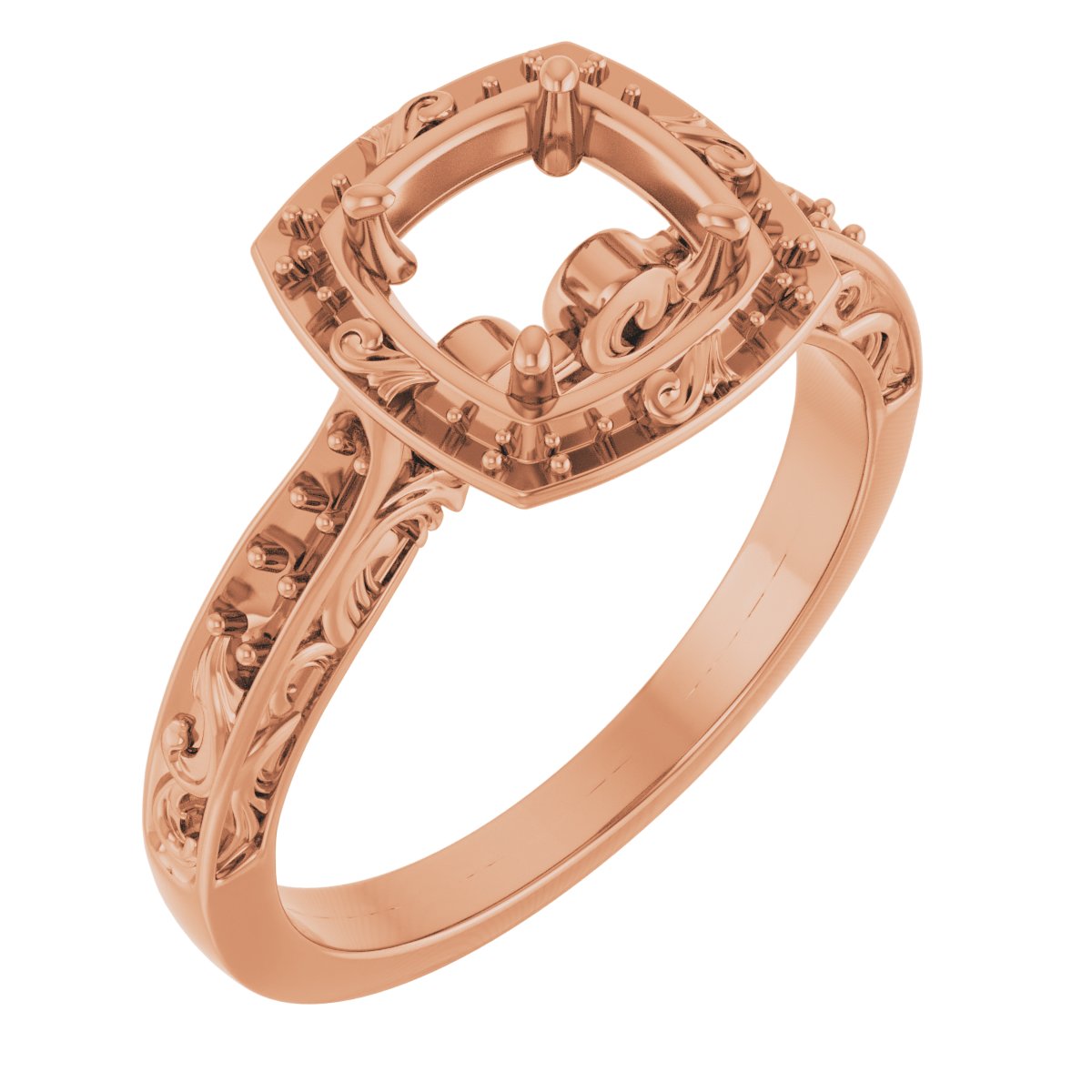 Halo-Style Sculptural Engagement Ring
