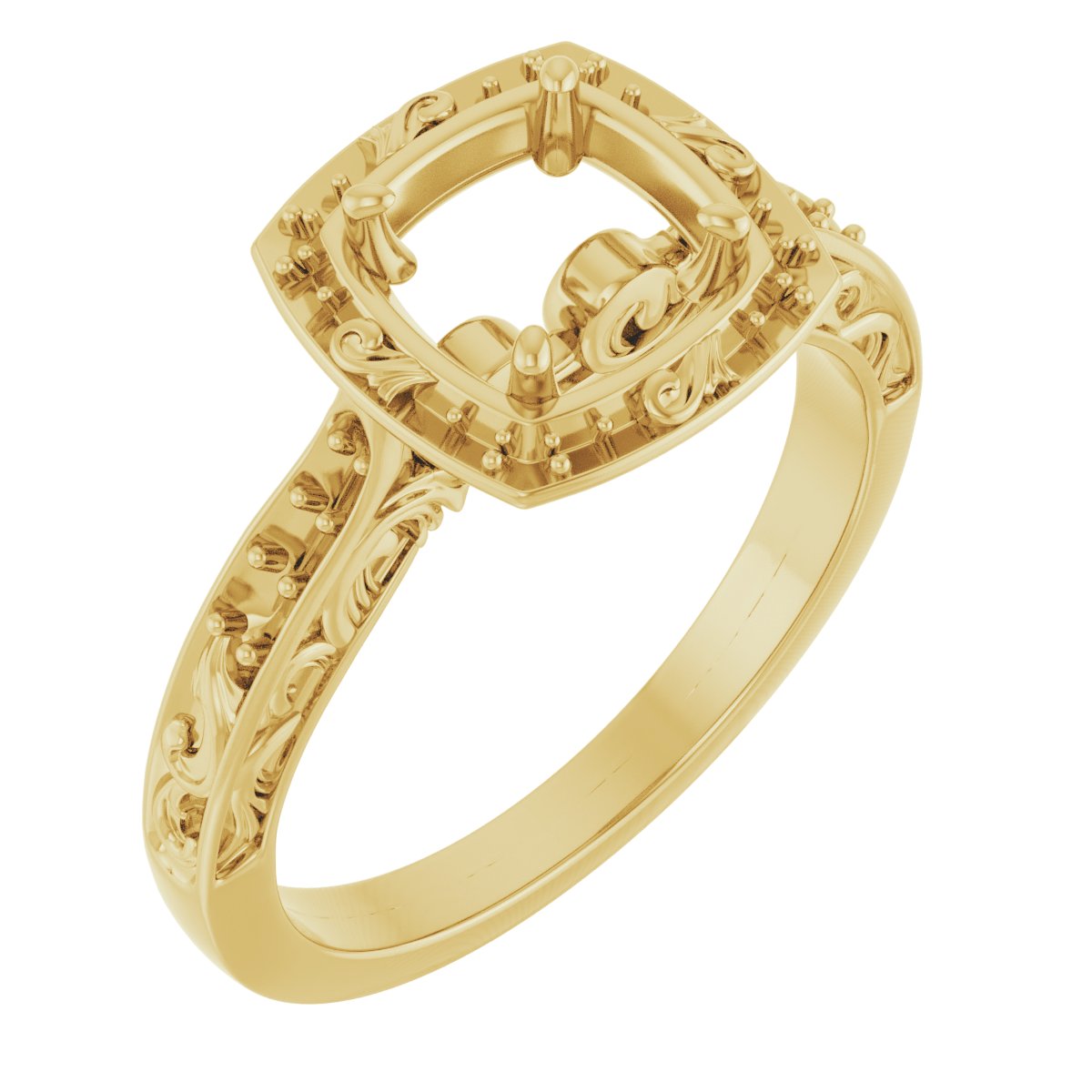 Halo-Style Sculptural Engagement Ring
