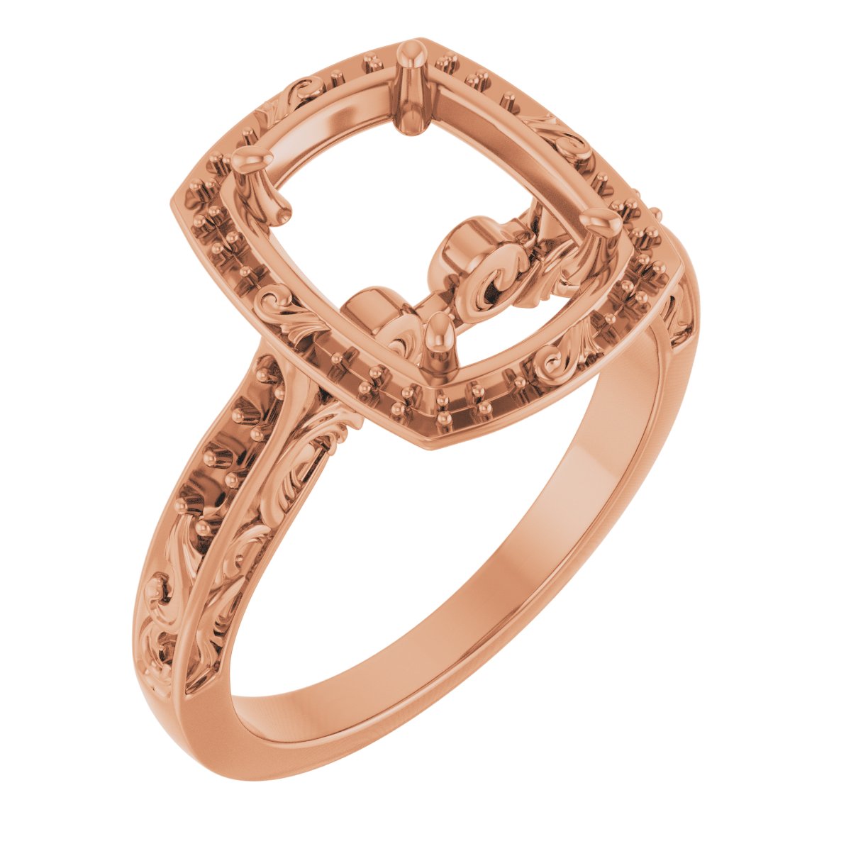 Halo-Style Sculptural Engagement Ring