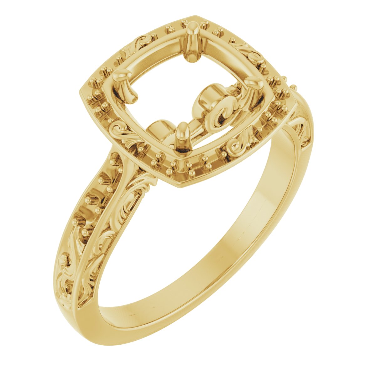 Halo-Style Sculptural Engagement Ring