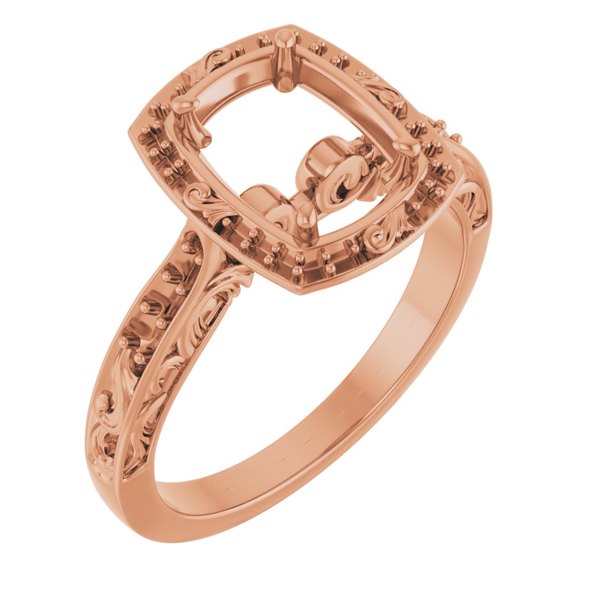 Halo-Style Sculptural Engagement Ring