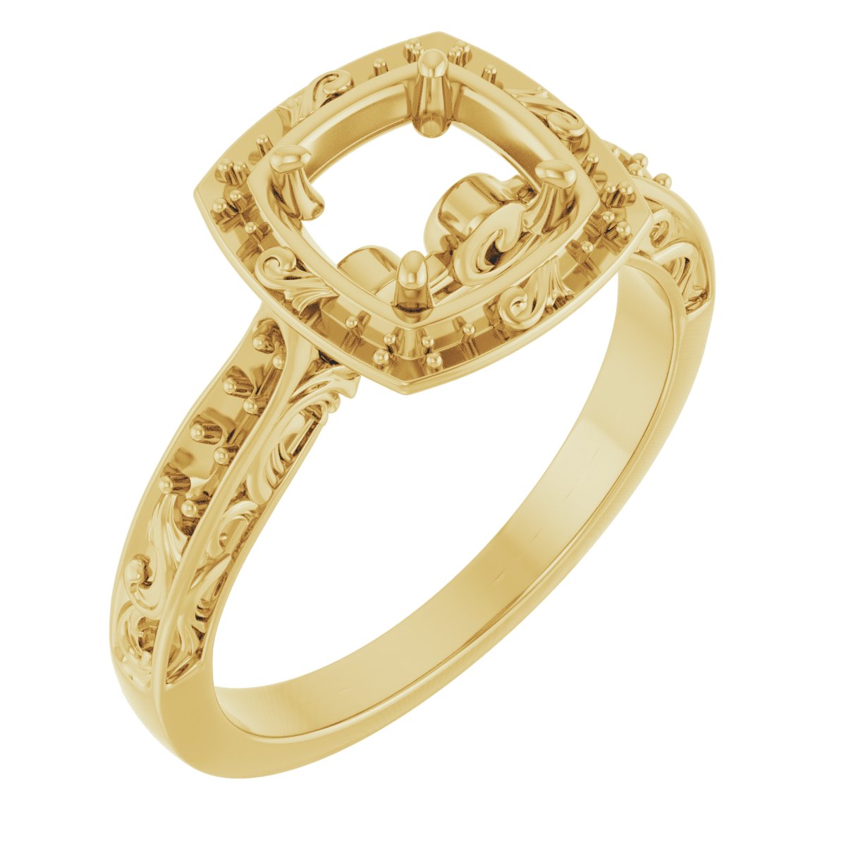 Halo-Style Sculptural Engagement Ring