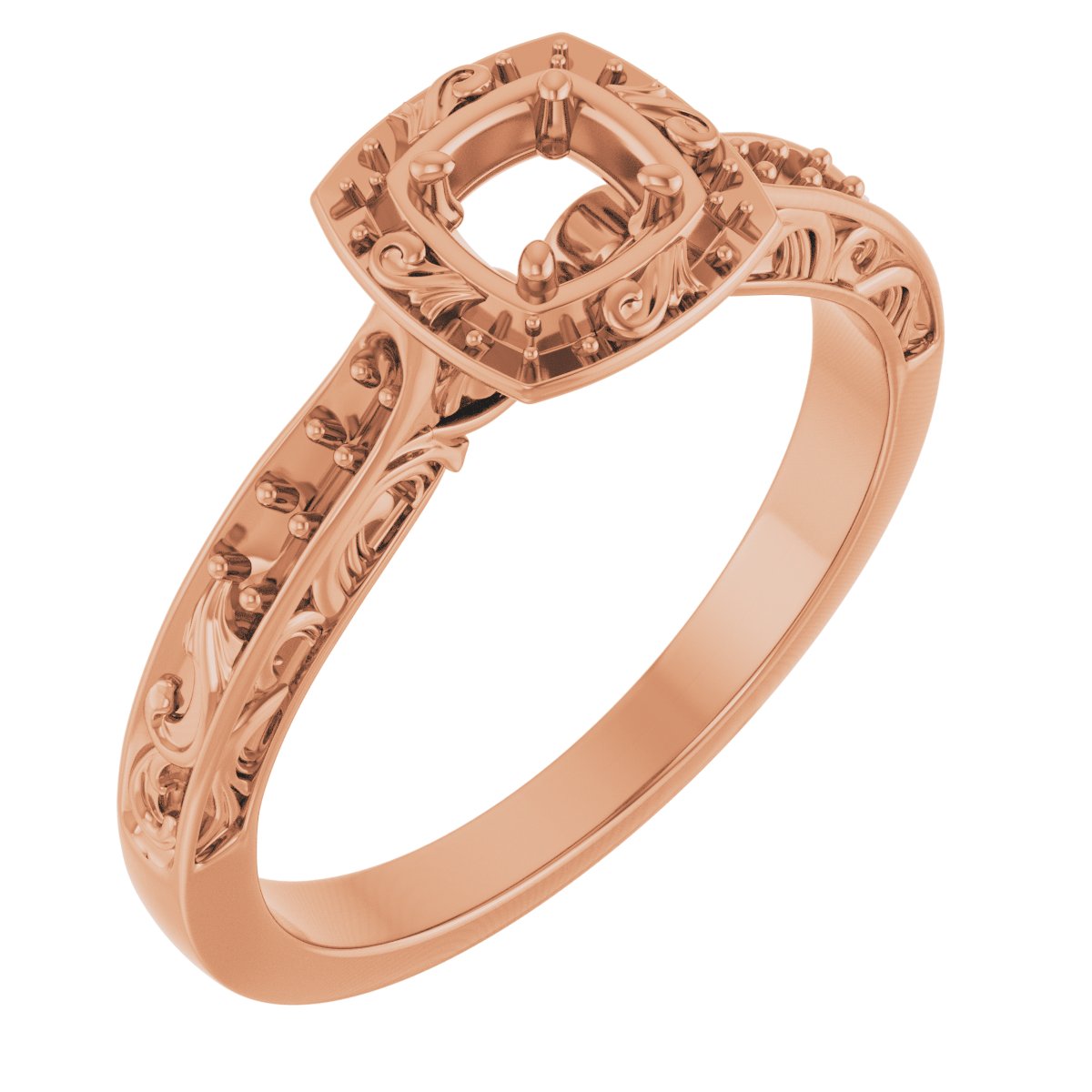 Halo-Style Sculptural Engagement Ring