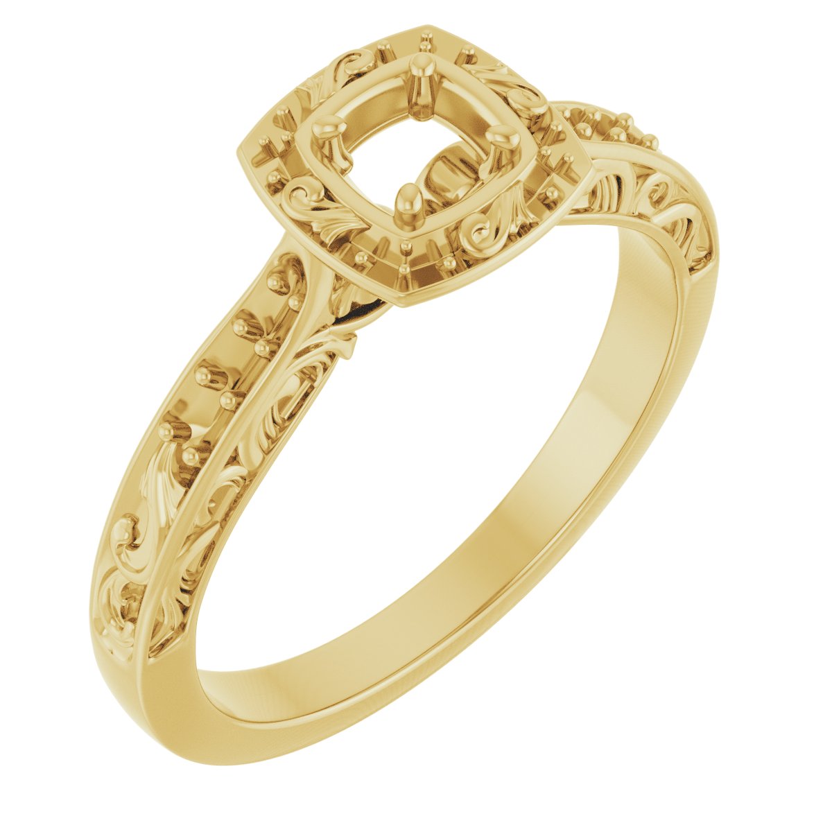 Halo-Style Sculptural Engagement Ring