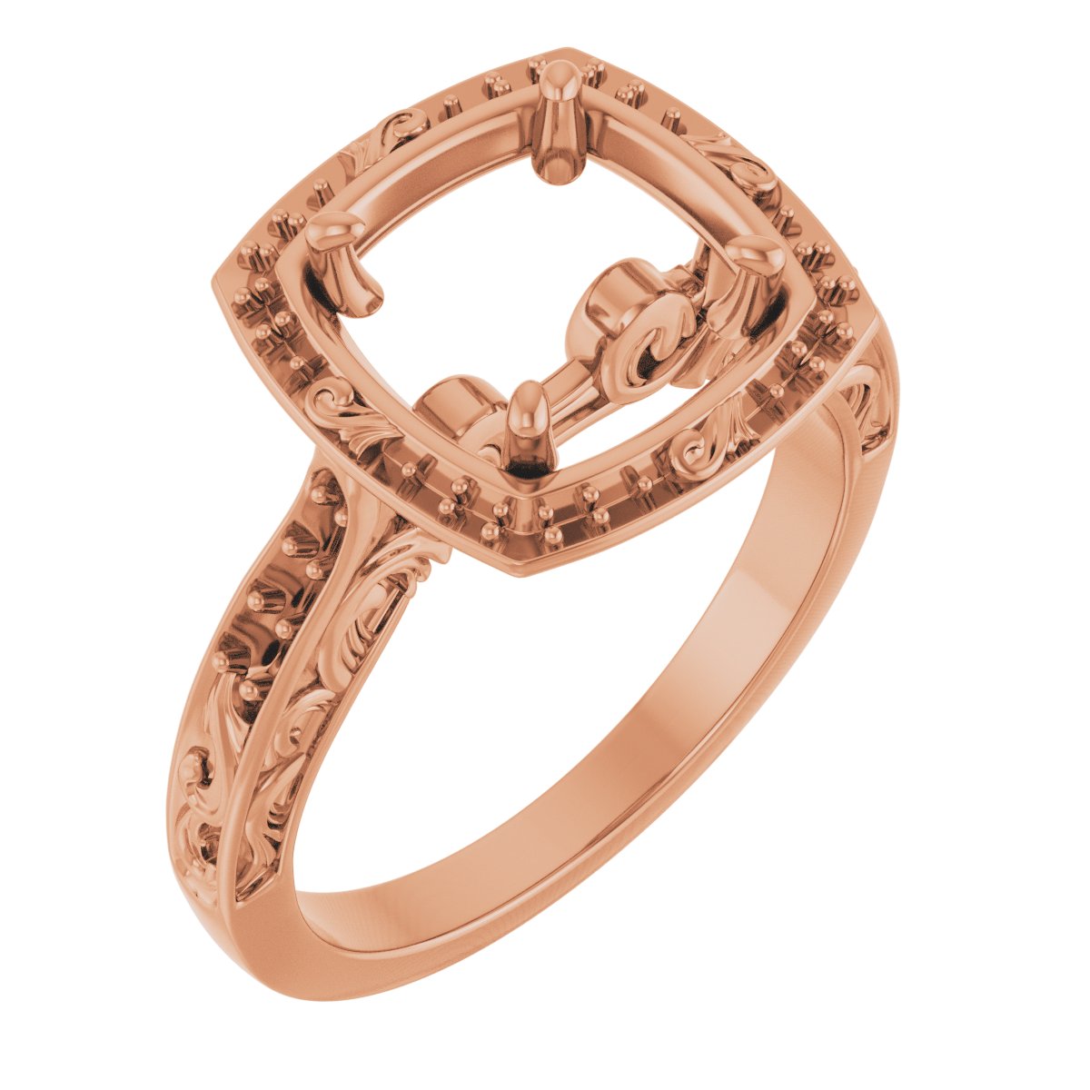 Halo-Style Sculptural Engagement Ring