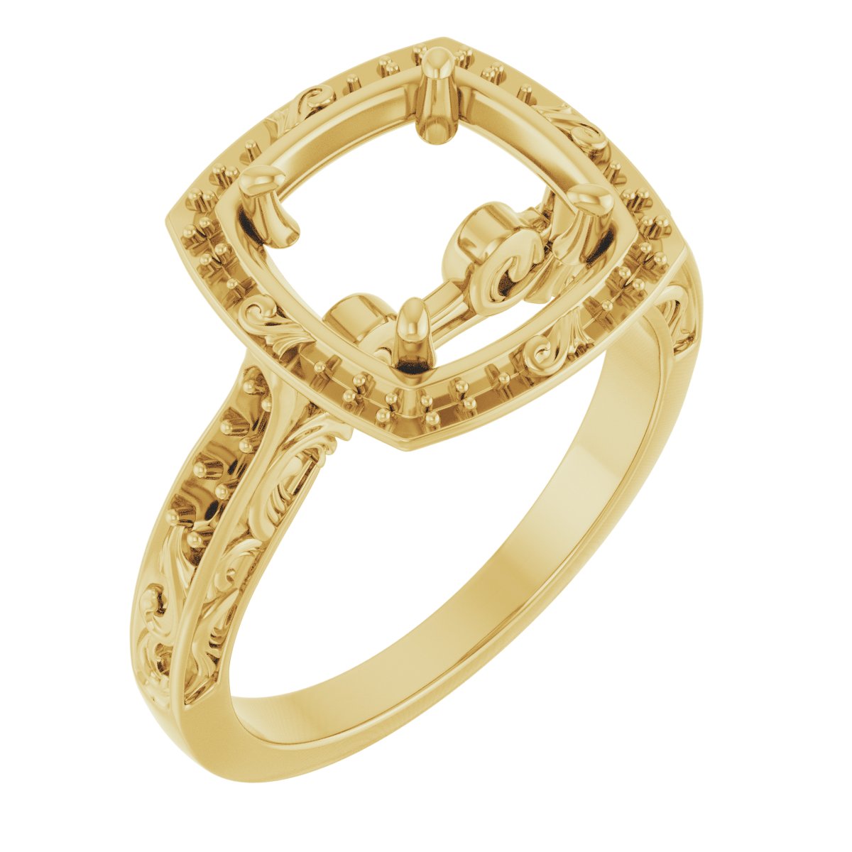 Halo-Style Sculptural Engagement Ring