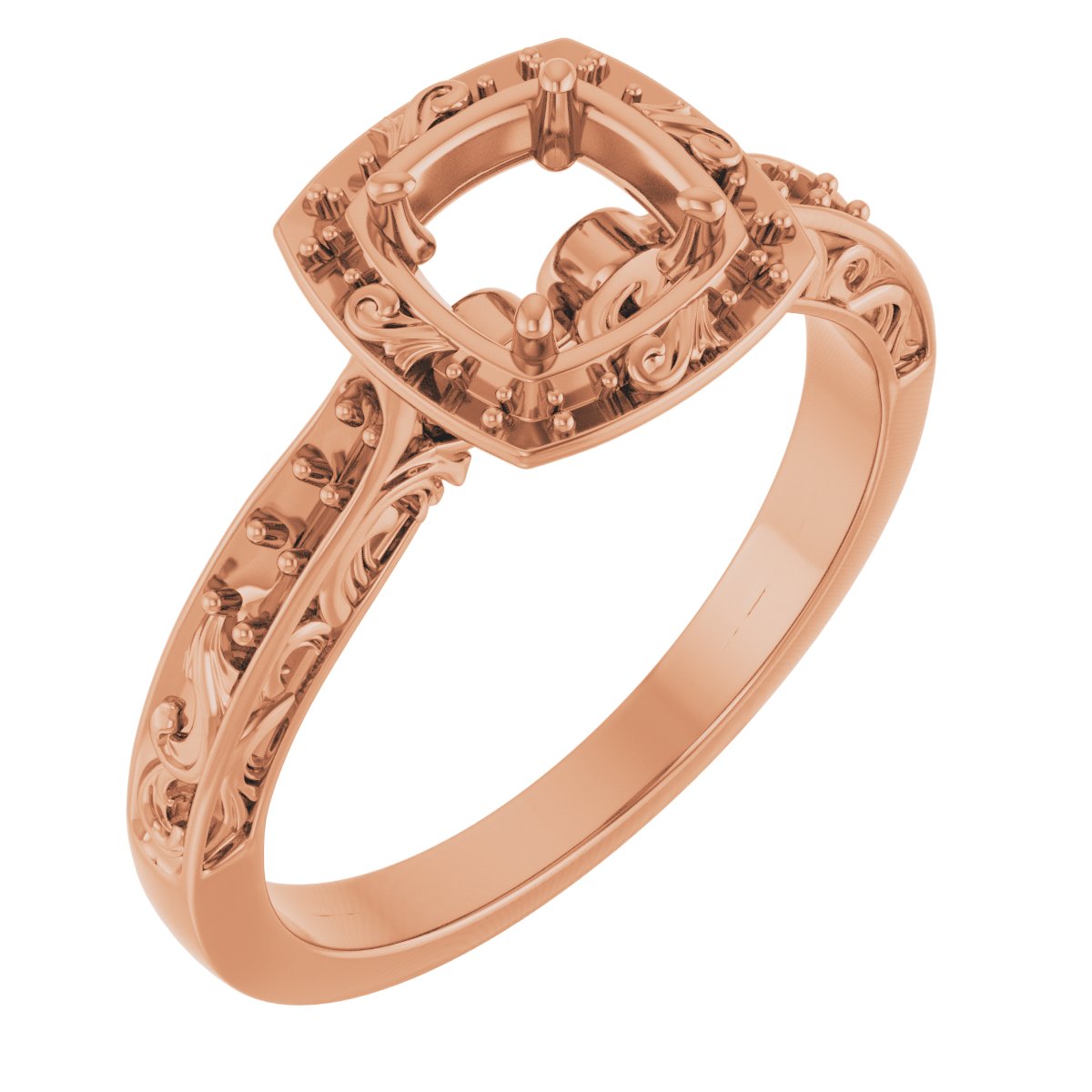 Halo-Style Sculptural Engagement Ring
