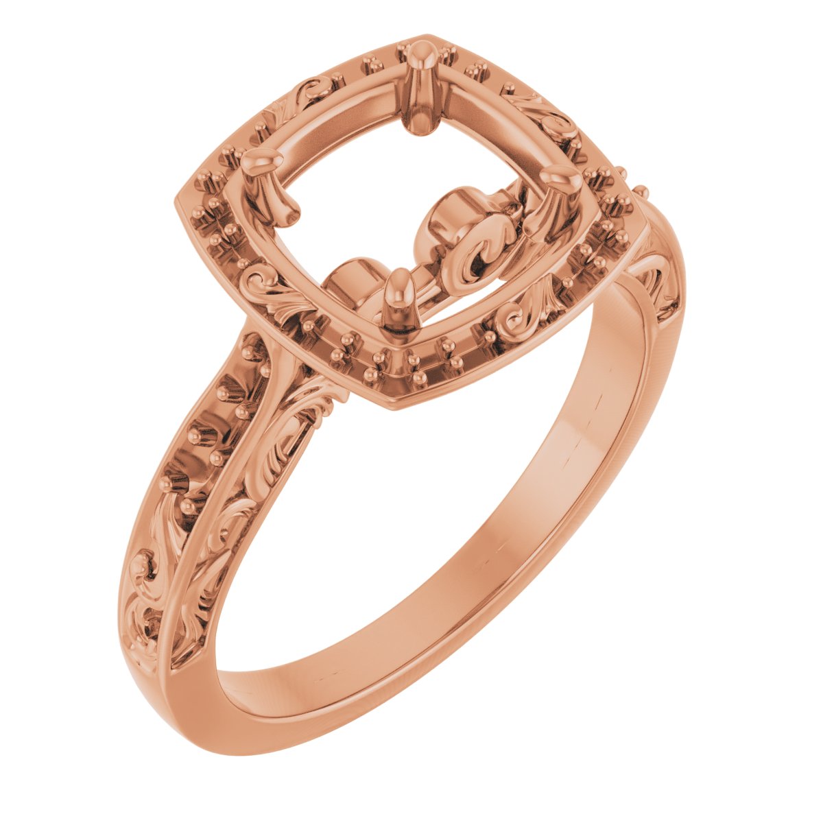 Halo-Style Sculptural Engagement Ring