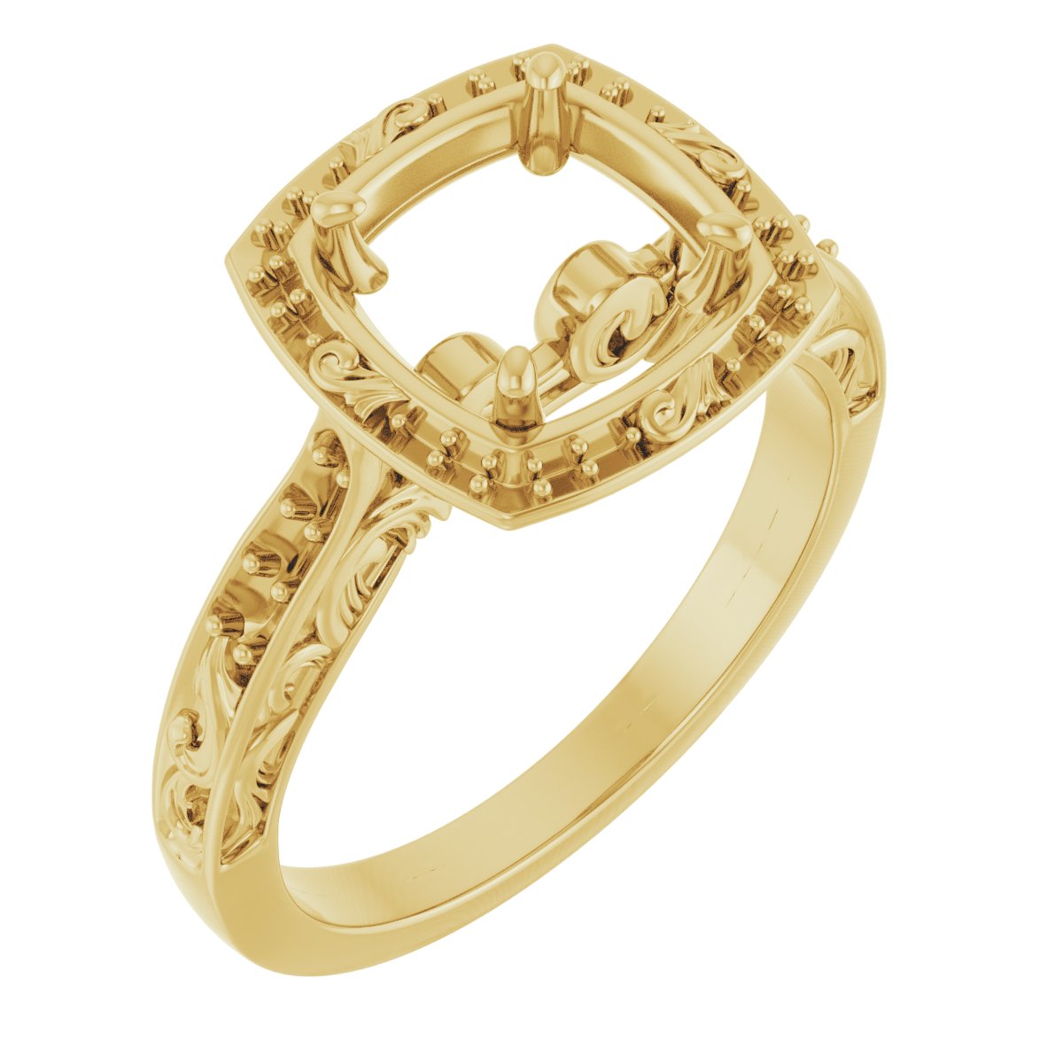 Halo-Style Sculptural Engagement Ring