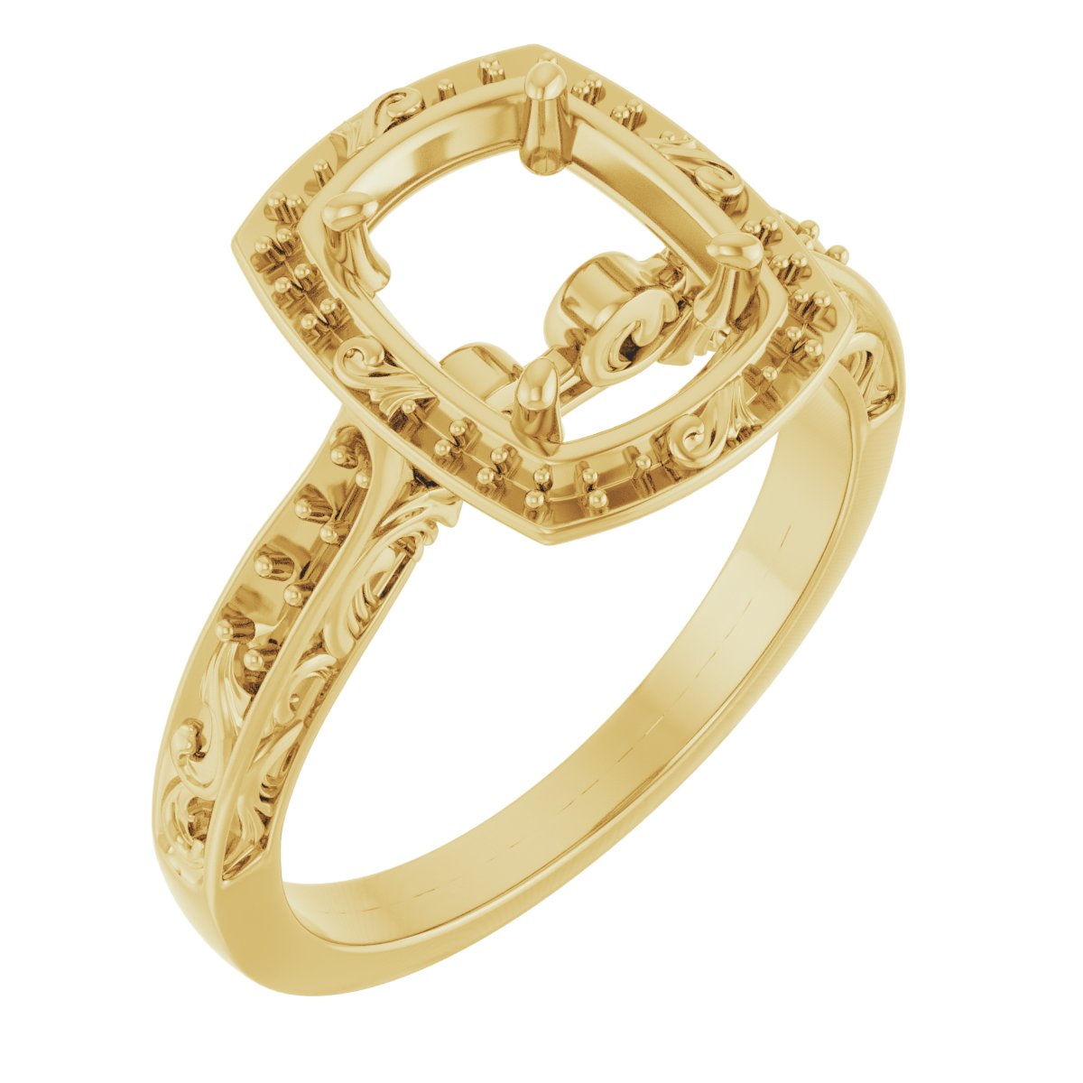 Halo-Style Sculptural Engagement Ring