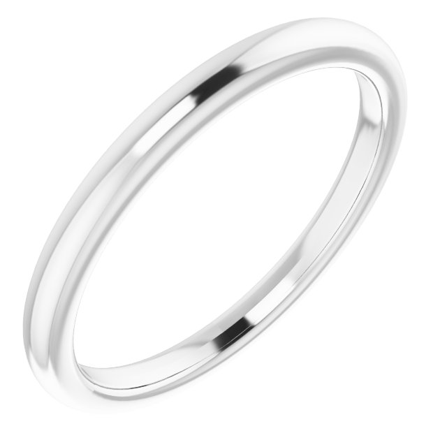 18K White Band for 4.1 mm Round Ring