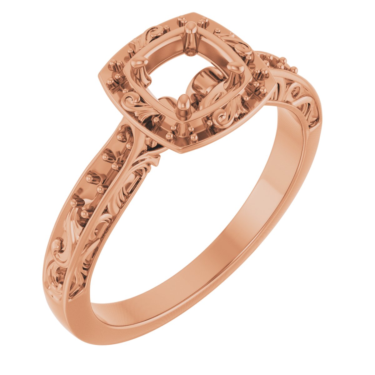 Halo-Style Sculptural Engagement Ring