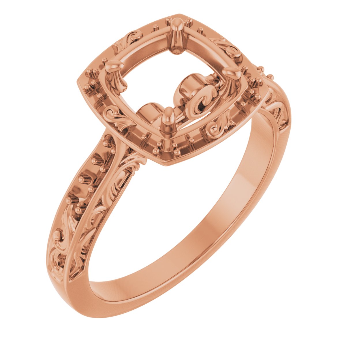 Halo-Style Sculptural Engagement Ring